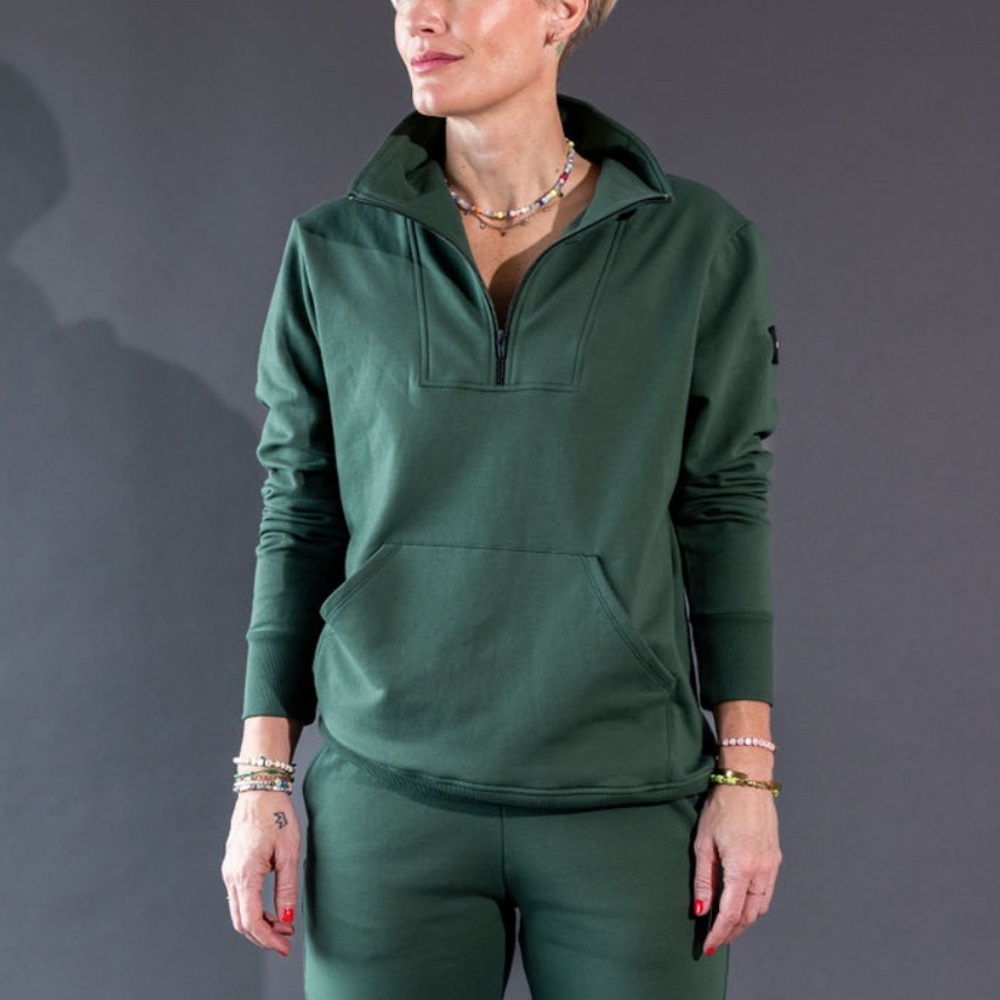 ROWE Unisex Quarter Zip in Pine